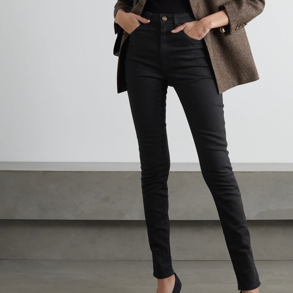NWT Saint Laurent High Rise Skinny Jeans in Black - Picture 2 of 13